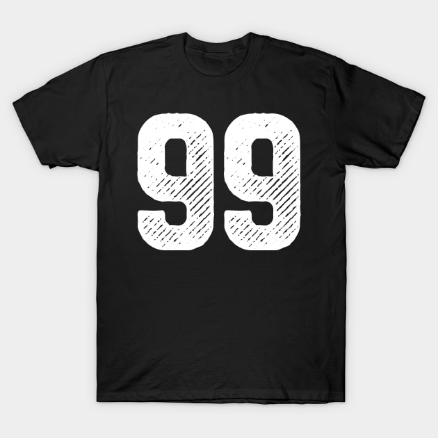 Ninety Nine 99 T-Shirt by colorsplash